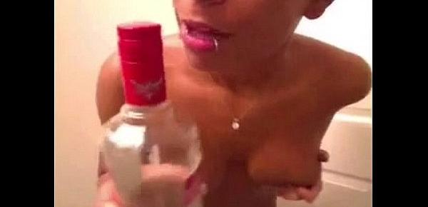  Sexy Ebony Skank Bitch Fucked With Smirnoff Bottle (CUM)! SHEMALEXXXPRESS.COM